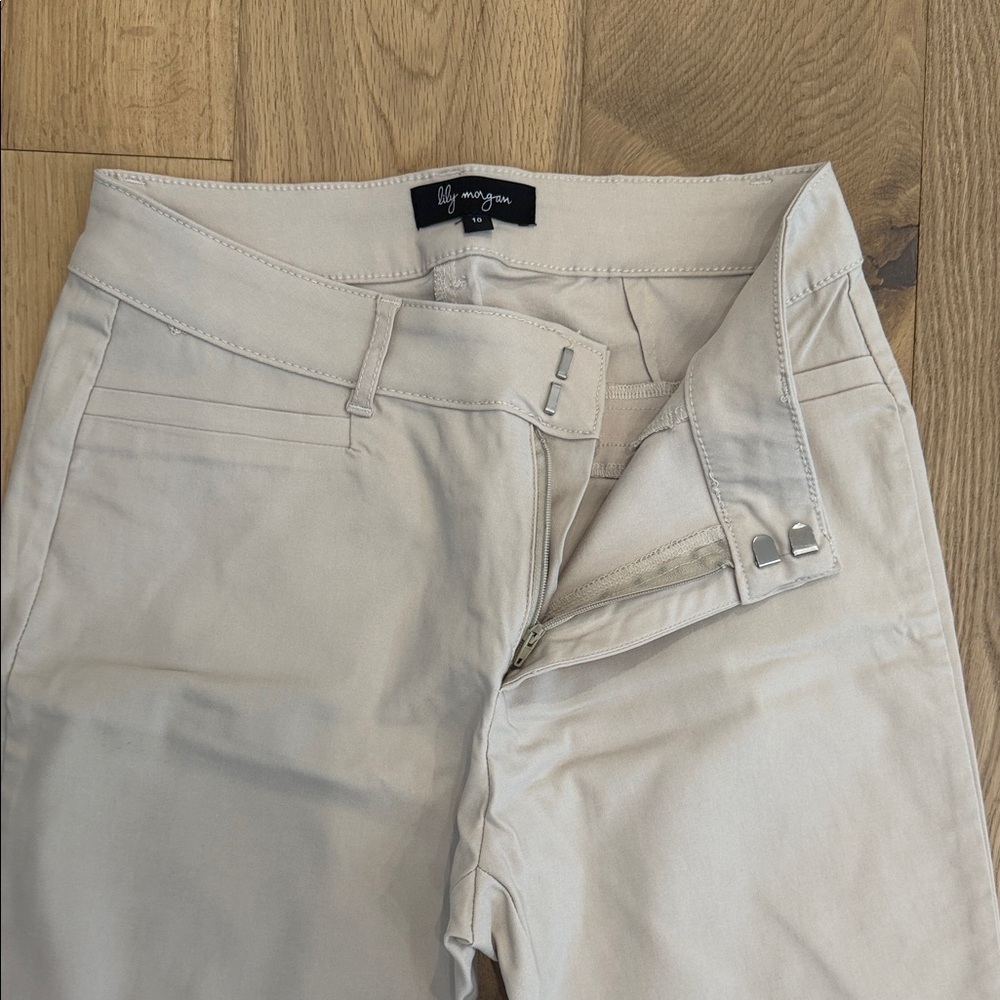 Lily Morgan Women’s Beige Skinny Pants – Stretch – Size 10 - Picture 3 of 9